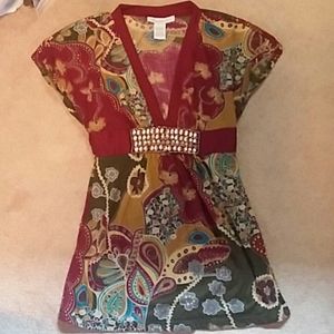 V neck juniors top